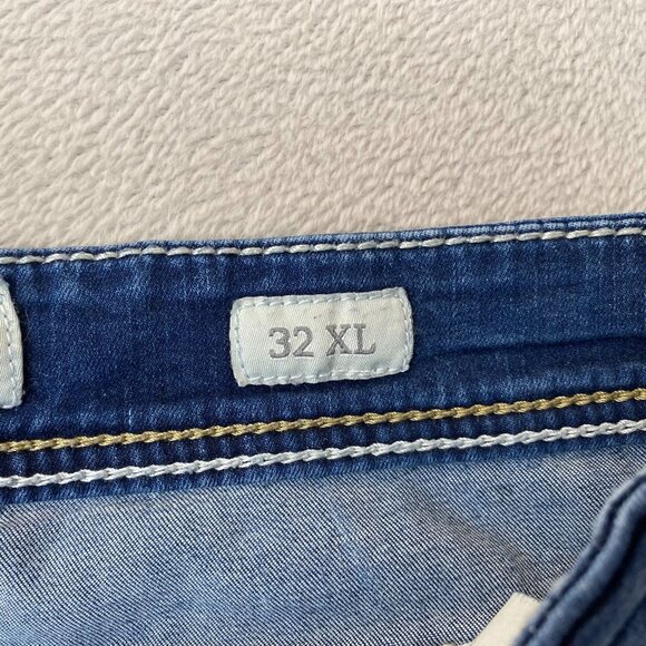 BKE Mens Jeans Size 32x35.5 Payton Classic Blue Distressed Cotton Blend - Picture 15 of 16